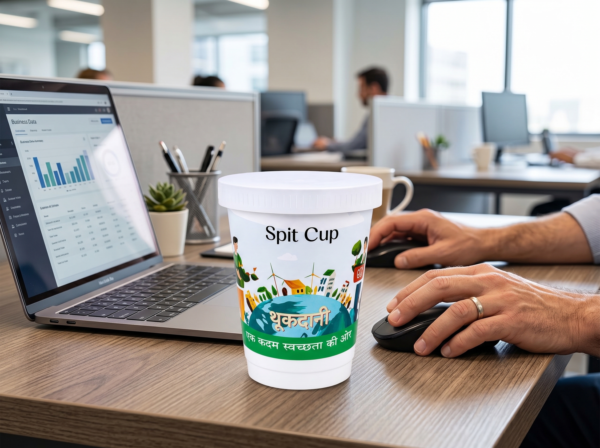 Spit Cup on Office Desk