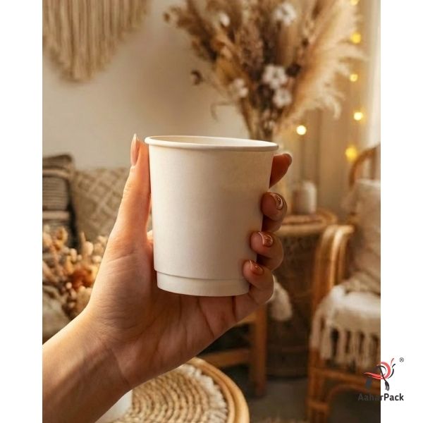 360 ML Custom Logo Printed Double Wall Cups | 12 OZ Insulated Coffee Cups