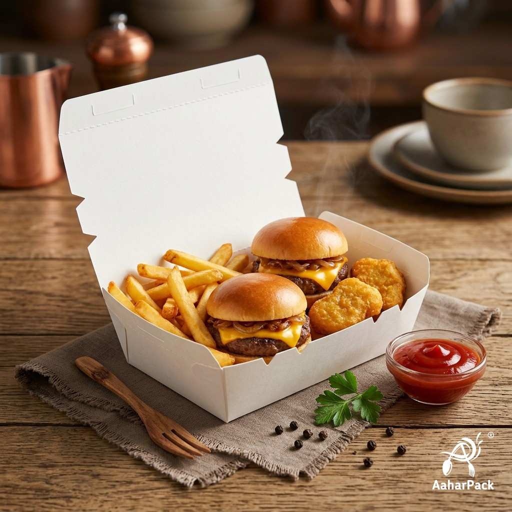 500 ML White Food Meal Box