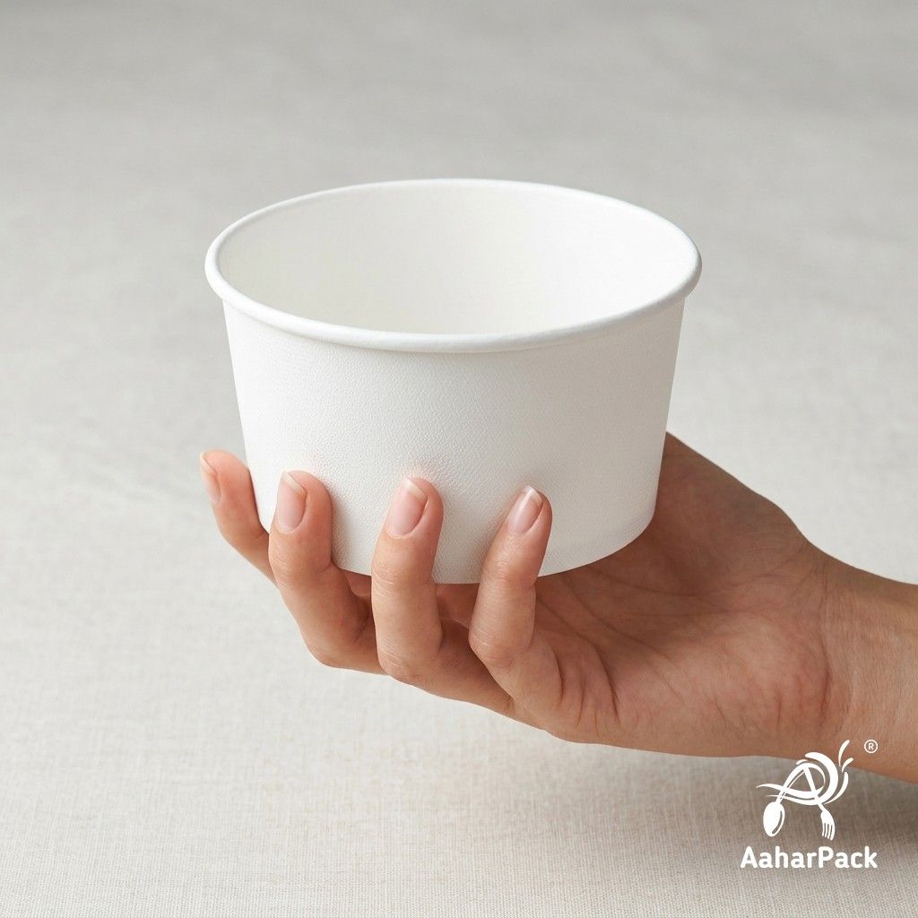 1000 ML White Paper Salad Bowls | Disposable Leak-Proof Jumbo Meal Tubs