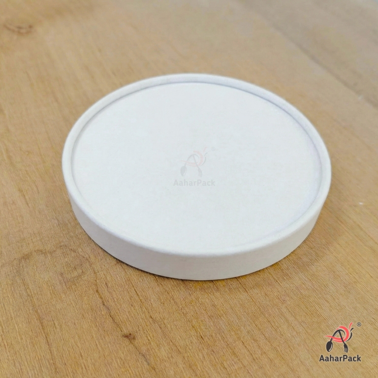 110 MM White Paper Bowl Lid