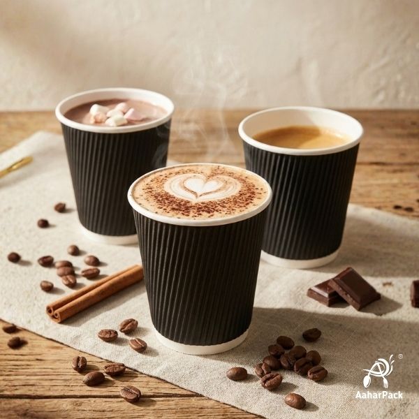 300 ML (10oz) Black Ripple Wall Paper Cup