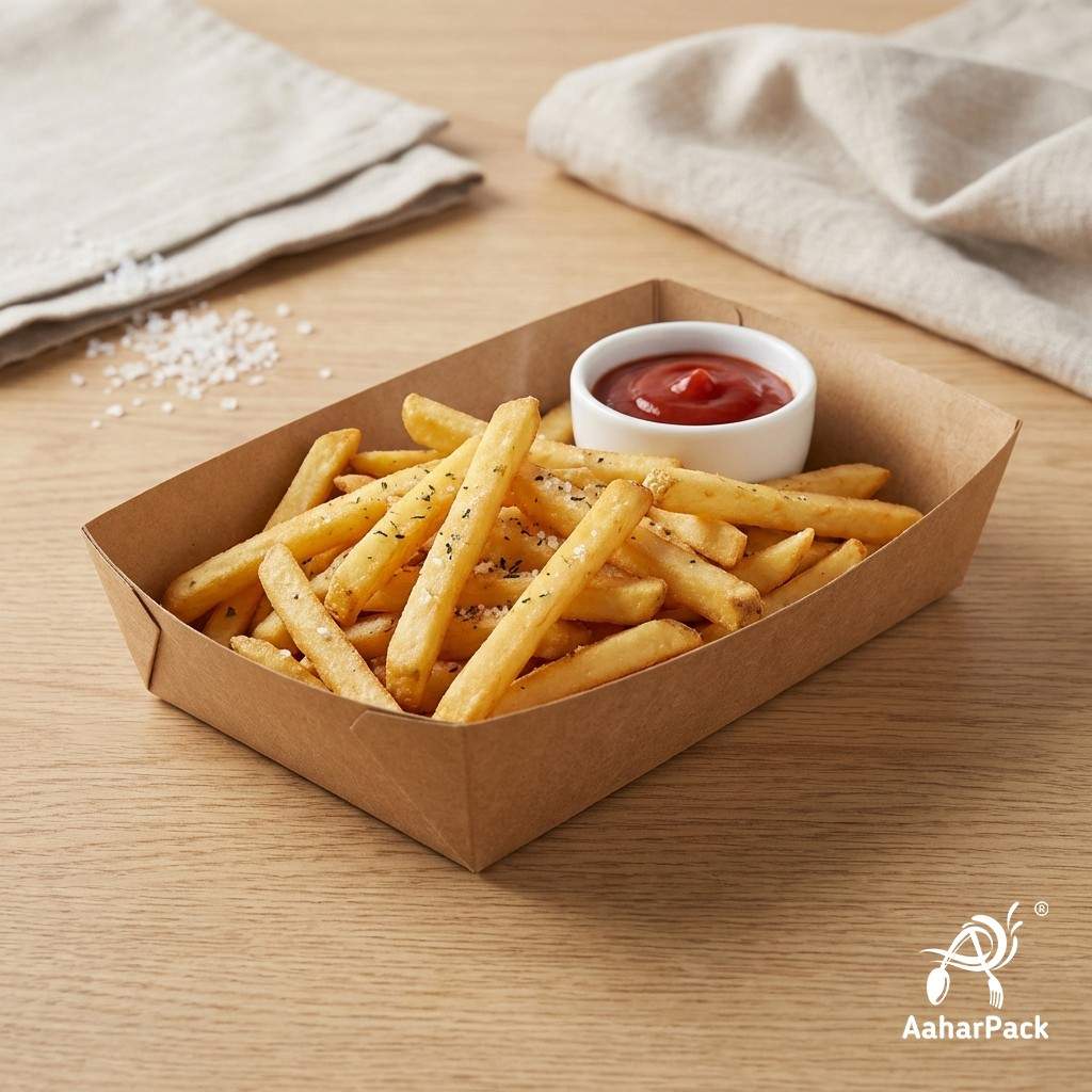 1000 ML Kraft Paper Trays | Eco-Friendly Disposable Labchoras Food Tray