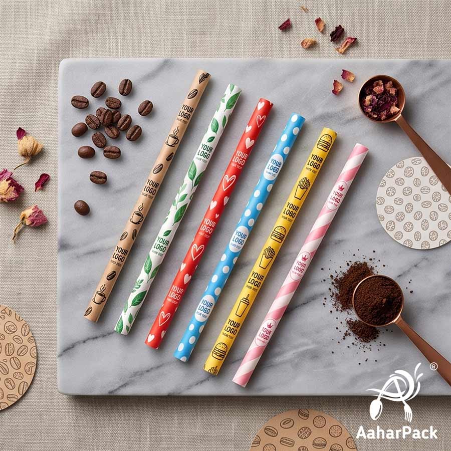 10MM Custom Logo Printed Paper Straw