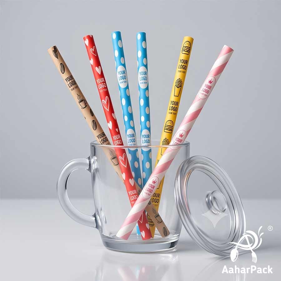 8MM Custom Logo Printed Paper Straw