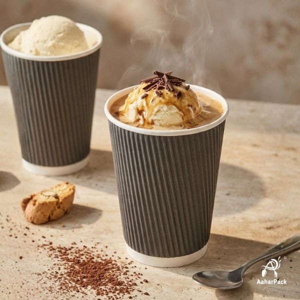 210ML (7oz) Black Ripple Wall Paper Cup