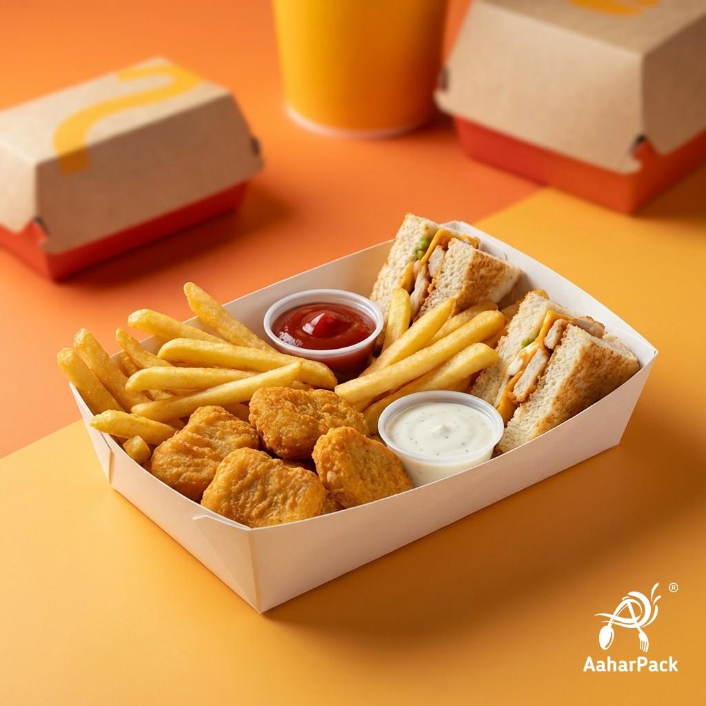 500 ML White Paper Tray