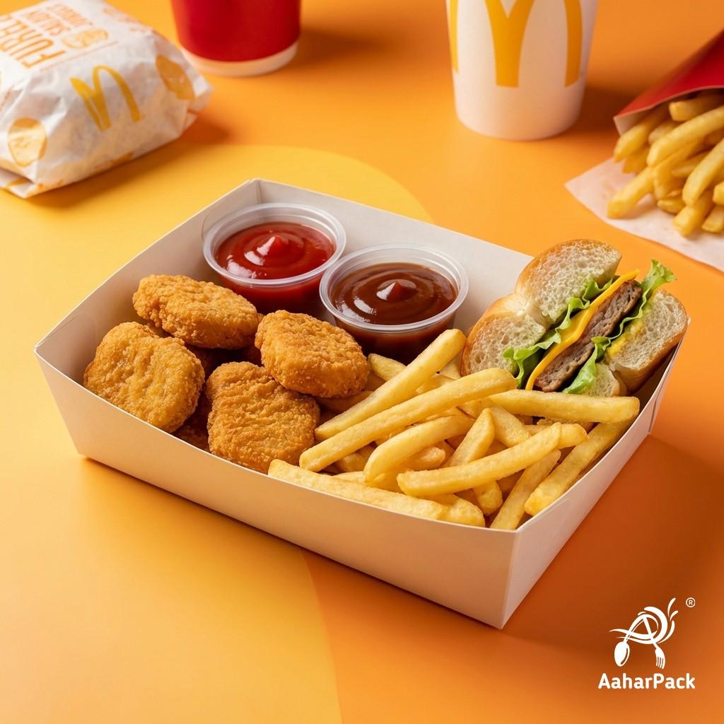 750 ML White Paper Tray