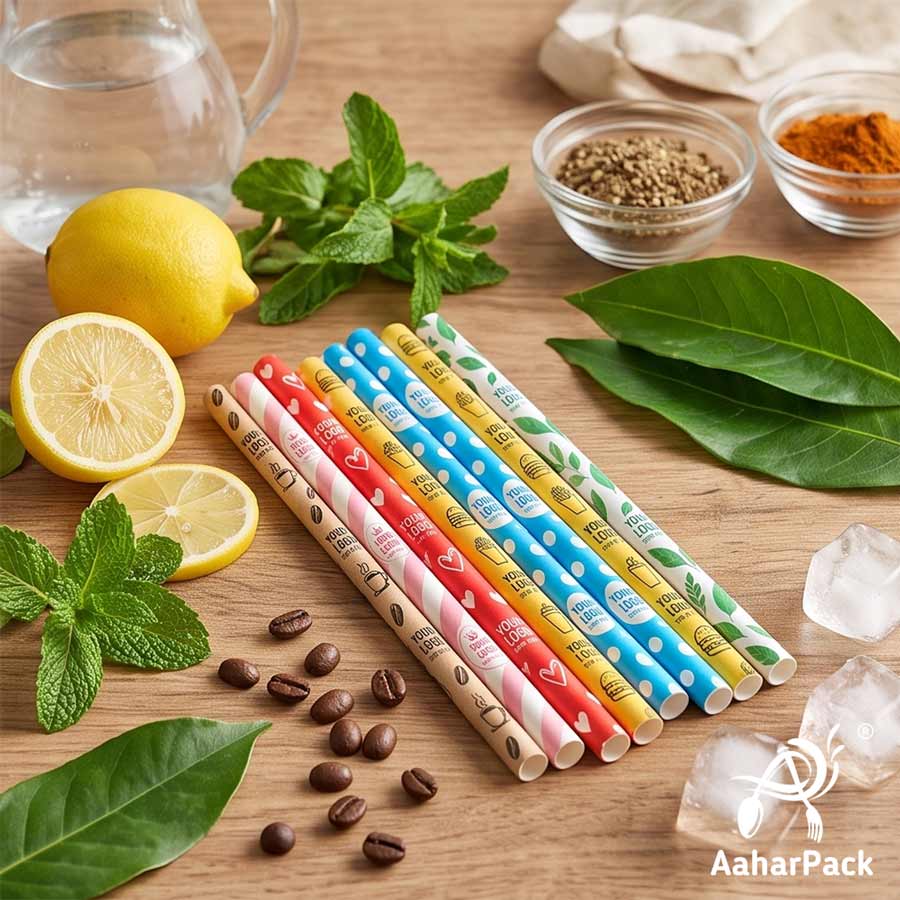 6MM Custom Logo Printed Paper Straw