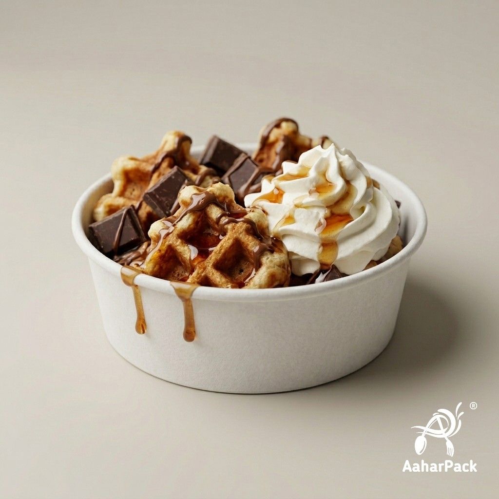 500 ML White Paper Salad Bowl