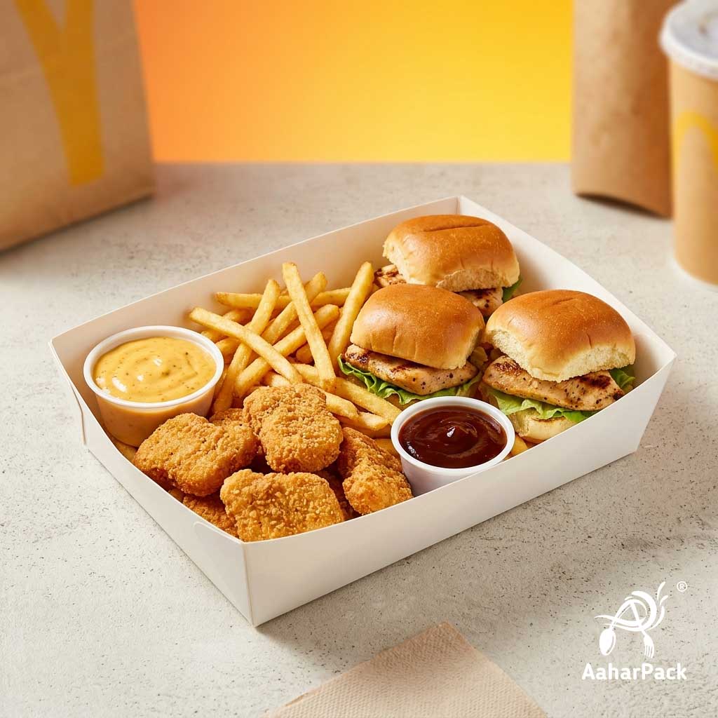 1000ML White Paper Tray
