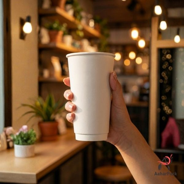 600 ML Custom Logo Printed Double Wall Cups | 20 OZ Insulated Extra Large Coffee Cups
