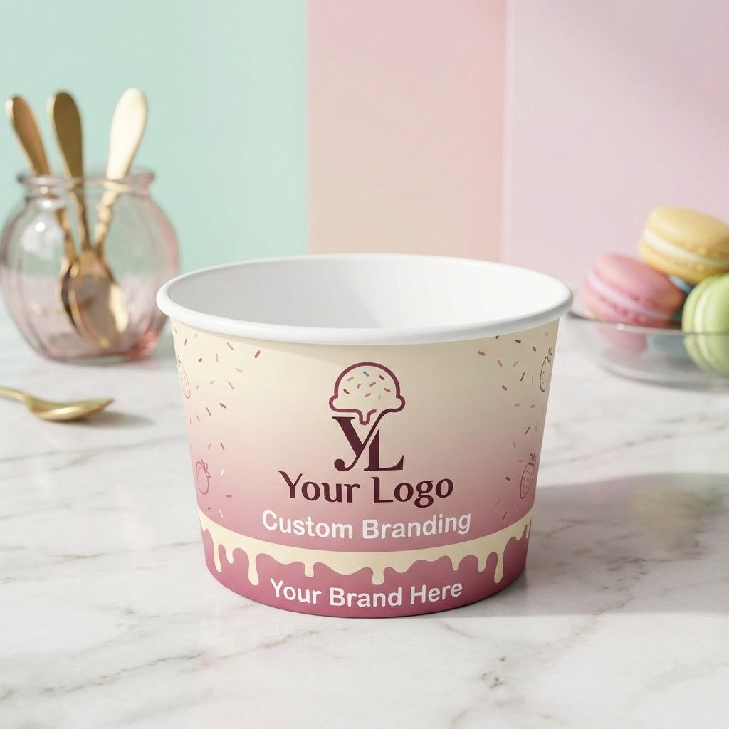 Custom Logo Printed Ice Cream Cups