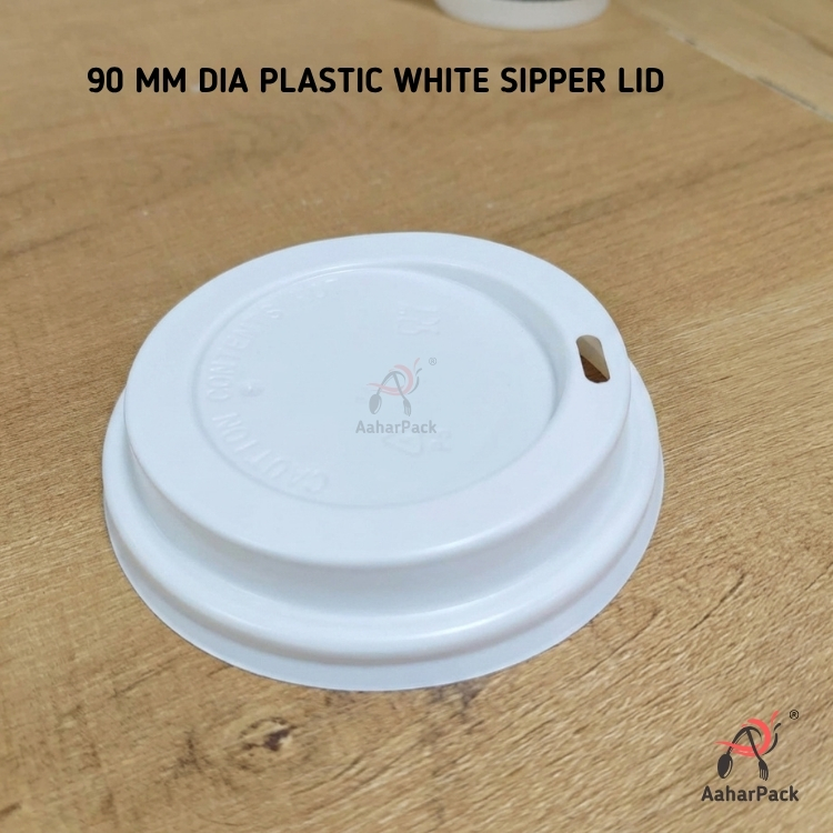 90 MM Dia White Sipper Lid