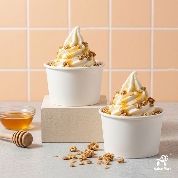130 ML White Paper Ice Cream Cup